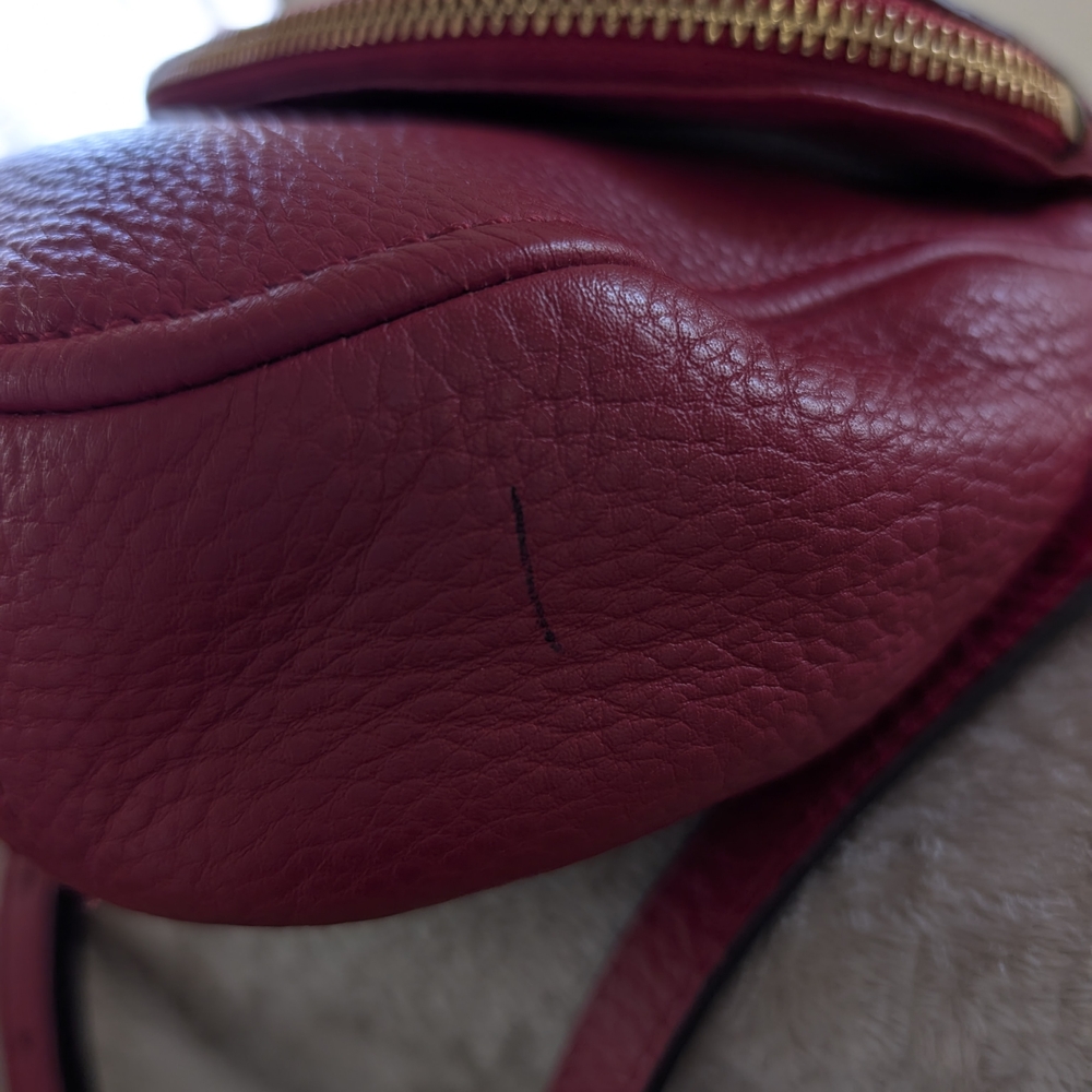 Michael Kors Bedford Red Leather Crossbody Bag - Picture 9 of 15